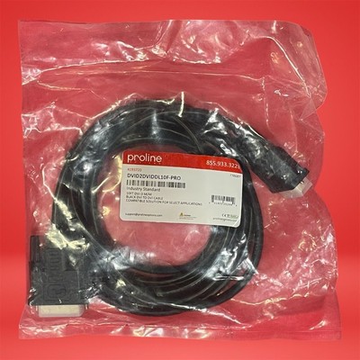Proline 10ft DVI-D Dual Link Male-Male Cable Black High-Resolution