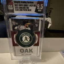 Shea Langeliers Topps 2023 Series 1 Rookie Patch Relic IGS 9.5 Mint Athletics