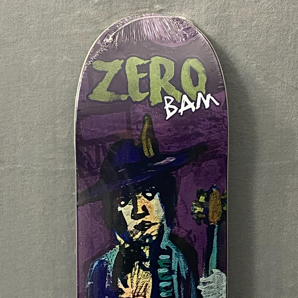Zero x Bam Margera Muska Man Deck 8.25” Purple Graphic Skateboard