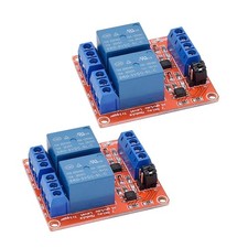  2-Pack DC 5V Relay Module 2-Channel Relay Switch with Optocoupler Isolation...
