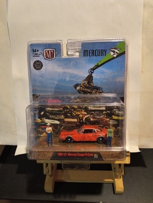 2025 M2 Machines Red Rusted 1968 1/2 Mercury Cougar R Code W/ Diecast Figurines