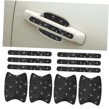10PCS Bling Car Door Handle Protector, Crystal Rhinestone Anti-Scratch Black