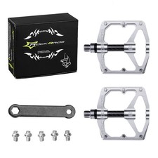 ROCKBROS Bike Pedals 9/16'' Aluminum Alloy Sealed Bearing Non-Slip Wide Pedals