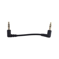 Dual 90 Degree Right Angle Cable 3.5mm Jack Male to Male Stereo AUX Cable
