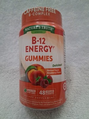 Nature's Truth   B-12 Energy Gummies  Natural Peach Raspberry   48 ct. Exp. 3/26