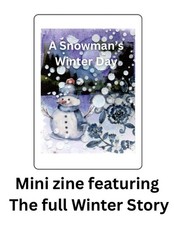 ACEO original art #5 5/8 | Handmade Collage | Night Snowstorm | by Tehillah 