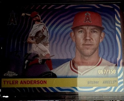 Topps 2025 Chrome Tyler Anderson Los Angeles Angels #34 Auto 067/150