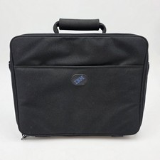 Vintage IBM Laptop Computer Carrying Case Black Messenger Bag Canvas Zip 14.5"
