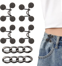 ROPAKED 6 Set Pant Waist Tightener Buttons Pins for Loose Jeans Reusable Waist C