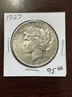 1927 Peace Dollar-AU-Old Cleaning