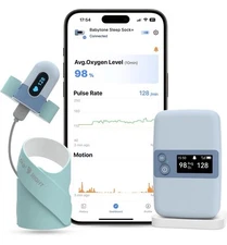 BABYTONE Sleep Sock +  - Base Station Green Socks - Heart Movement & Oxy Monitor