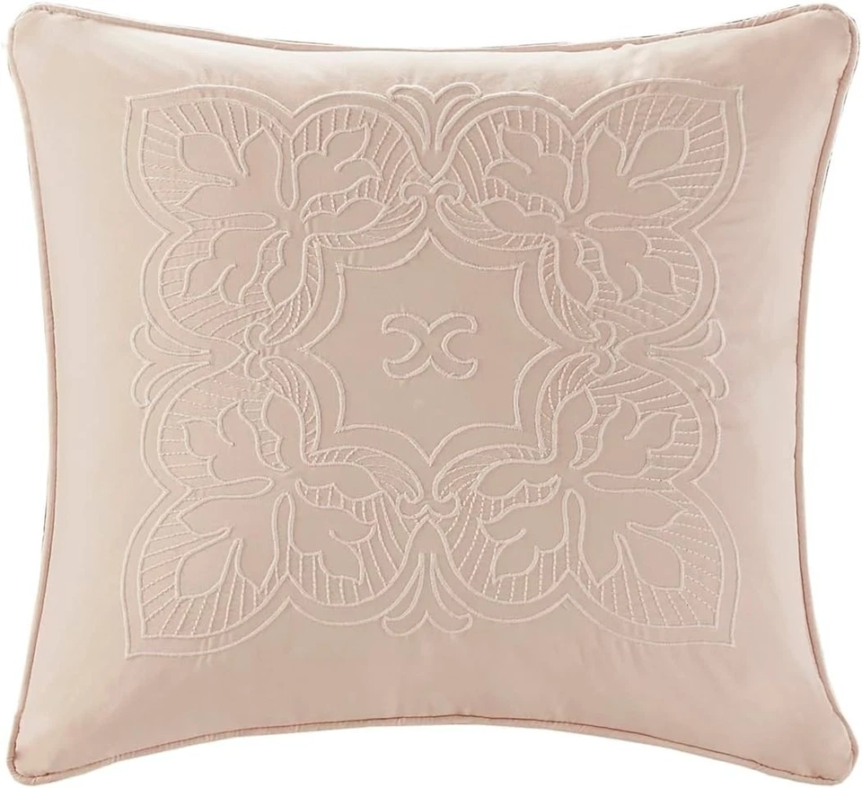 Madison Park Toscana 6 piezas reversible borde festoneado juego de funda de cama rubor nuevo con etiquetas Foto 3 de 4