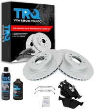 Semi-Metallic Brake Pad  Rotor Kit with G-Coated Front Rotors 12.8in 