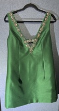 Sachin Babi Sylvie Cocktail Dress Emerald Size 8 Sleeveless, Jeweled 795 NEW