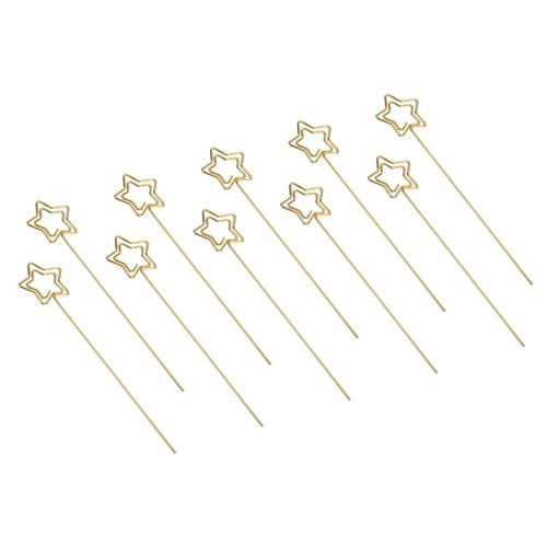 PATIKIL 3.3 Tavolo Numero Supporto, 5pz Filo Foto Immagine Luogo Carta Posti Sedere Etichette Stella Forma Clip per Festa Incontro Matrimonio Visualizzazione, Argento Tono