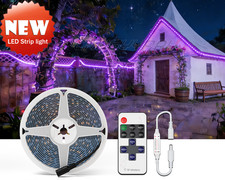 1x 16.4FT 300LEDs LED UV Black Strip Purple Light 12V Ultraviolet Flexible 5M