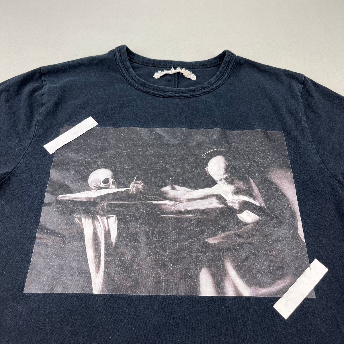 Off White T-Shirt Adult XS Black Caravaggio Virgil Abloh Painting