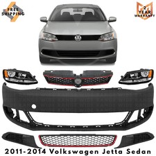Front Bumper Cover Paintable Headlights Kit For 2011-2014 Volkswagen Jetta Front Bumper Cover Paintable Headlights Kit For 2011-2014 Volkswagen Jetta