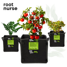 FABRIC PLANT POTS Square HYDROPONICS Planter Cloth Flower 25ltr - 25 Litre