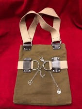 Borsetta Spalla Donna - Tela verde militare - Exito - Misure 30 x 25 x 5 cm