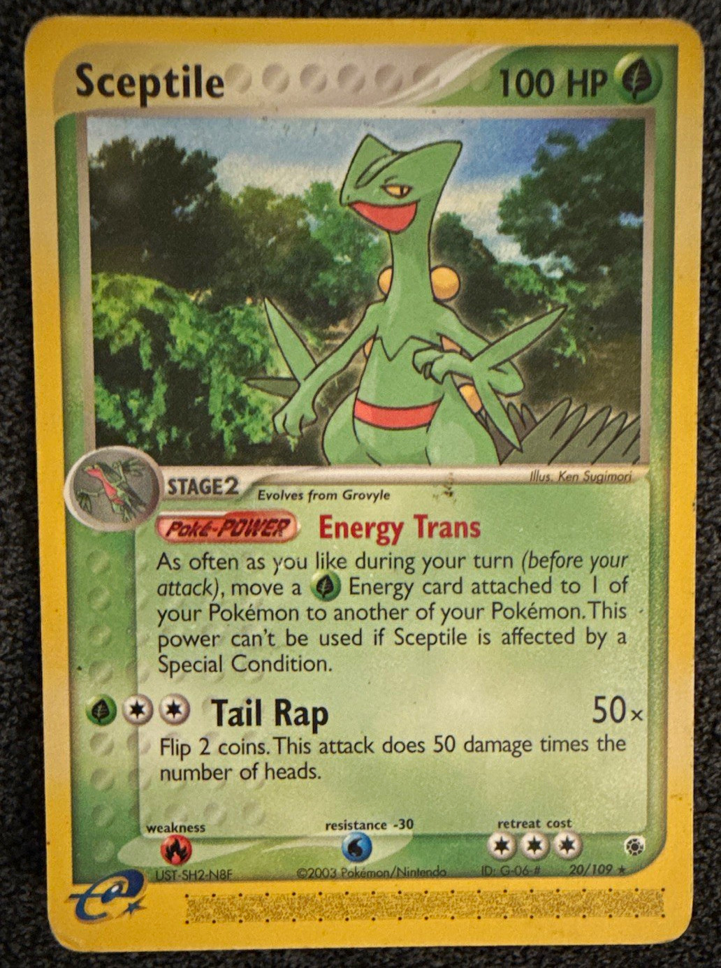 Sceptile 20/109 EX Ruby & Sapphire English Rare 2003 100HP