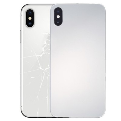 Glas Spiegel Oberfläche Ersatz Akkudeckel Backcover für iPhone X Silber