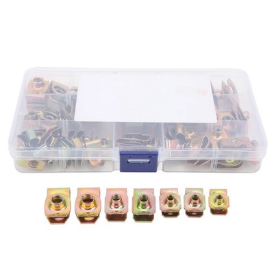 Auto Metall Clip Set 60 Stück U Mutter Clips Rostfest Elastisch M4 M8