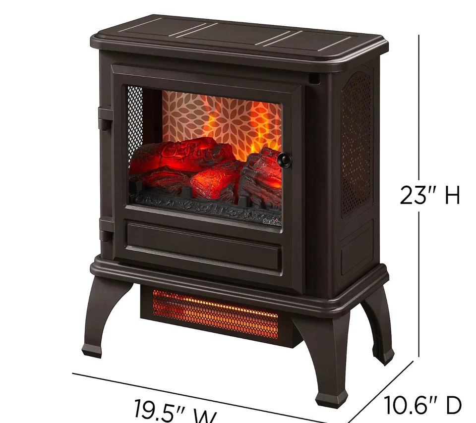 Calentador de Estufa Eléctrica Infrarrojo 23" Duraflame - Spectrafire Llamas de Color 3D Foto 4 de 4