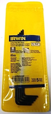 Irwin 10583 5/64'' Long Arm Hex Keys 5 Pack