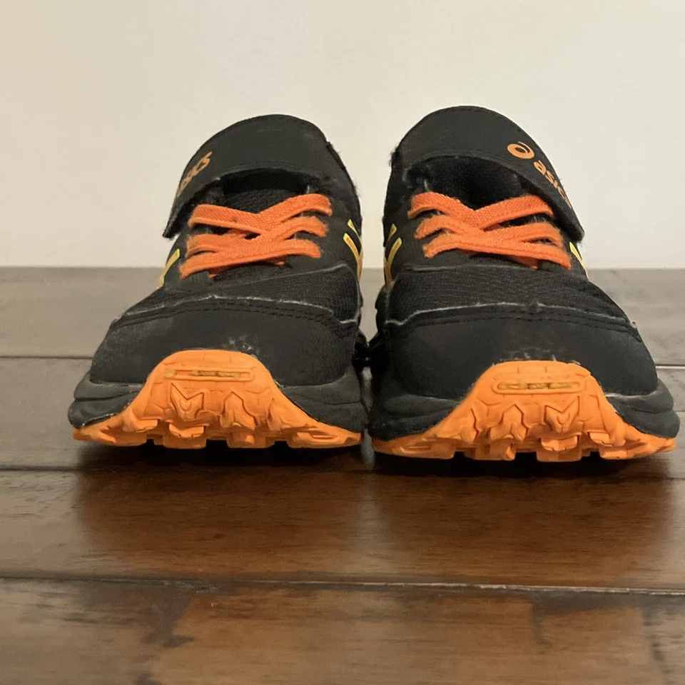 Zapatos para correr ASICS para niños talla K 11 PRE VENTURE 9 escuela primaria negros gancho y bucle Foto 2 de 4