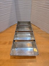 Mini Bread Loaf Baking Pan 4 Strap Commercial 5.75" x 3.25" Vintage