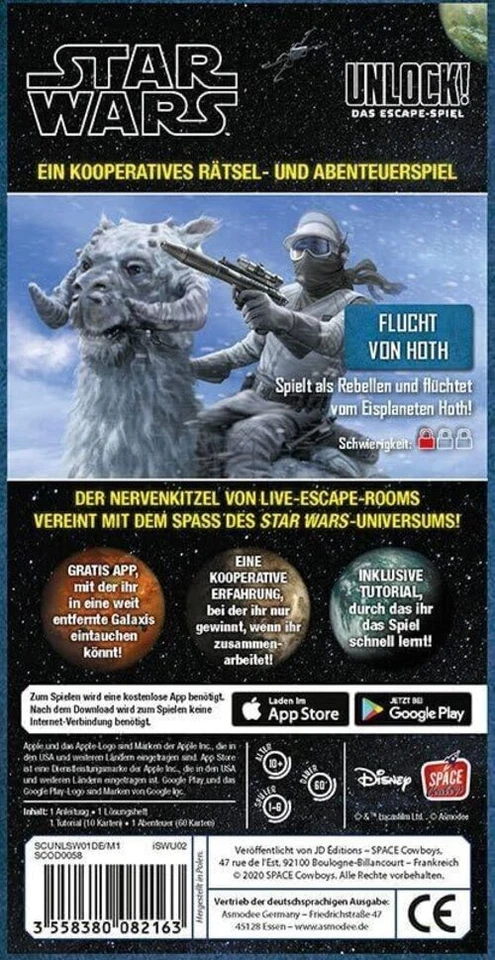 Unlock! Star Wars – Flucht von Hoth | Familienspiel | Rätselspiel | 1-6 Spieler - Bild 3 von 4