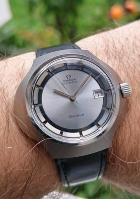 Jumbo Omega Geneve Cobra Stunning Condition Mens Watch Boxed Circa 1972