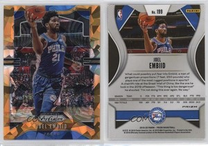 2019-20 Panini Prizm Orange Ice Prizm Joel Embiid #199