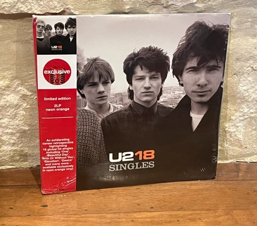 U2 18 Singles DOUBLE LP Limited Edition Neon Orange Vinyl NEW SEALED