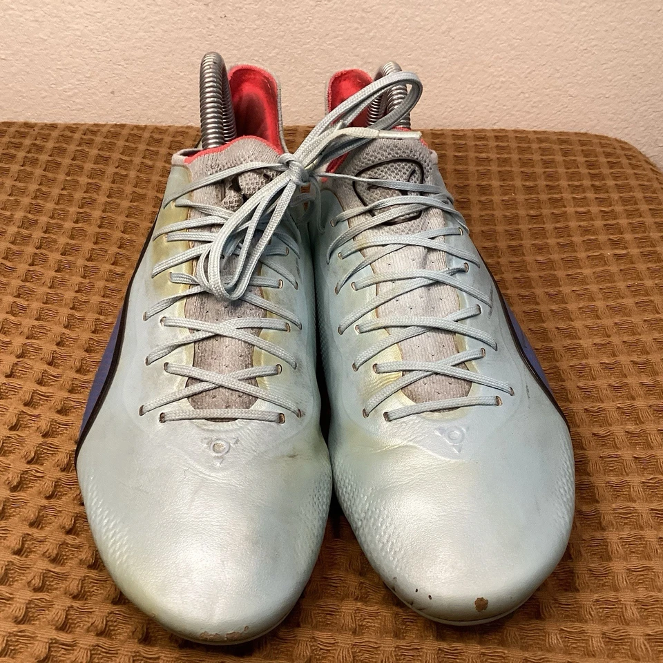 PUMA King Ultimate FG AG Men’s Sz 8 Pearl Blue Soccer Cleats Football Boots - Image 3 of 4