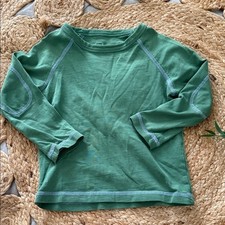 Mini Boden 100 cotton Crew Basic Green Tee. 2-3T
