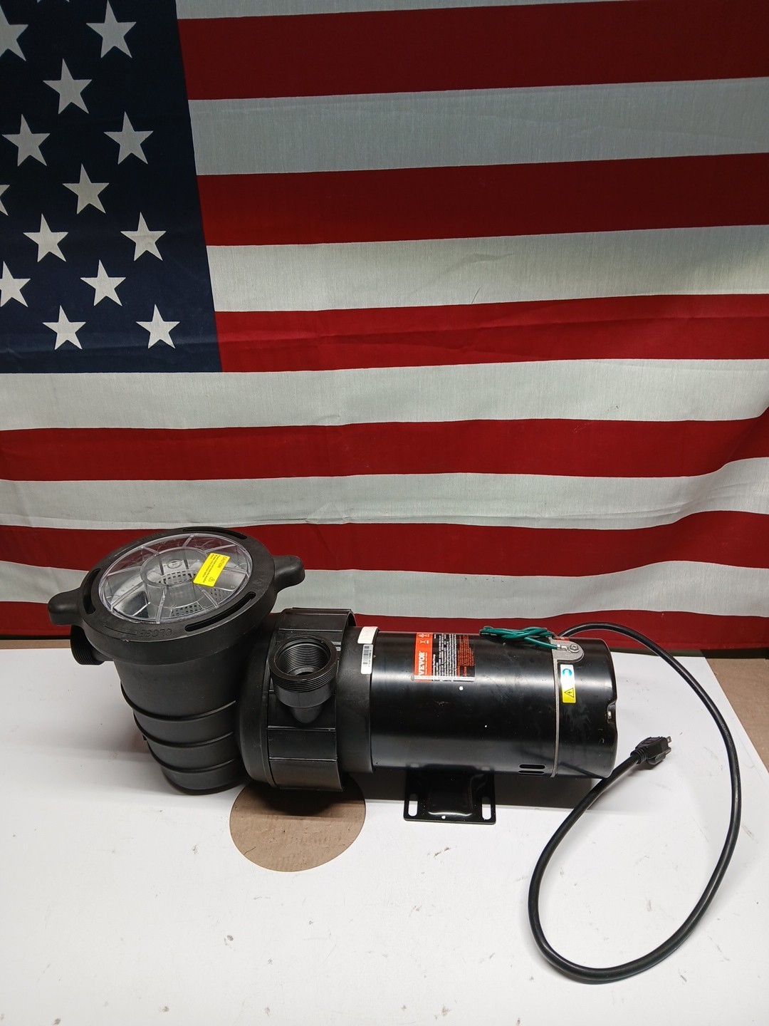 BOMBA PISCINA SOBRE SUELO VEVOR 2.0HP 115V 1500W VELOCIDAD ÚNICA 5400 GPH