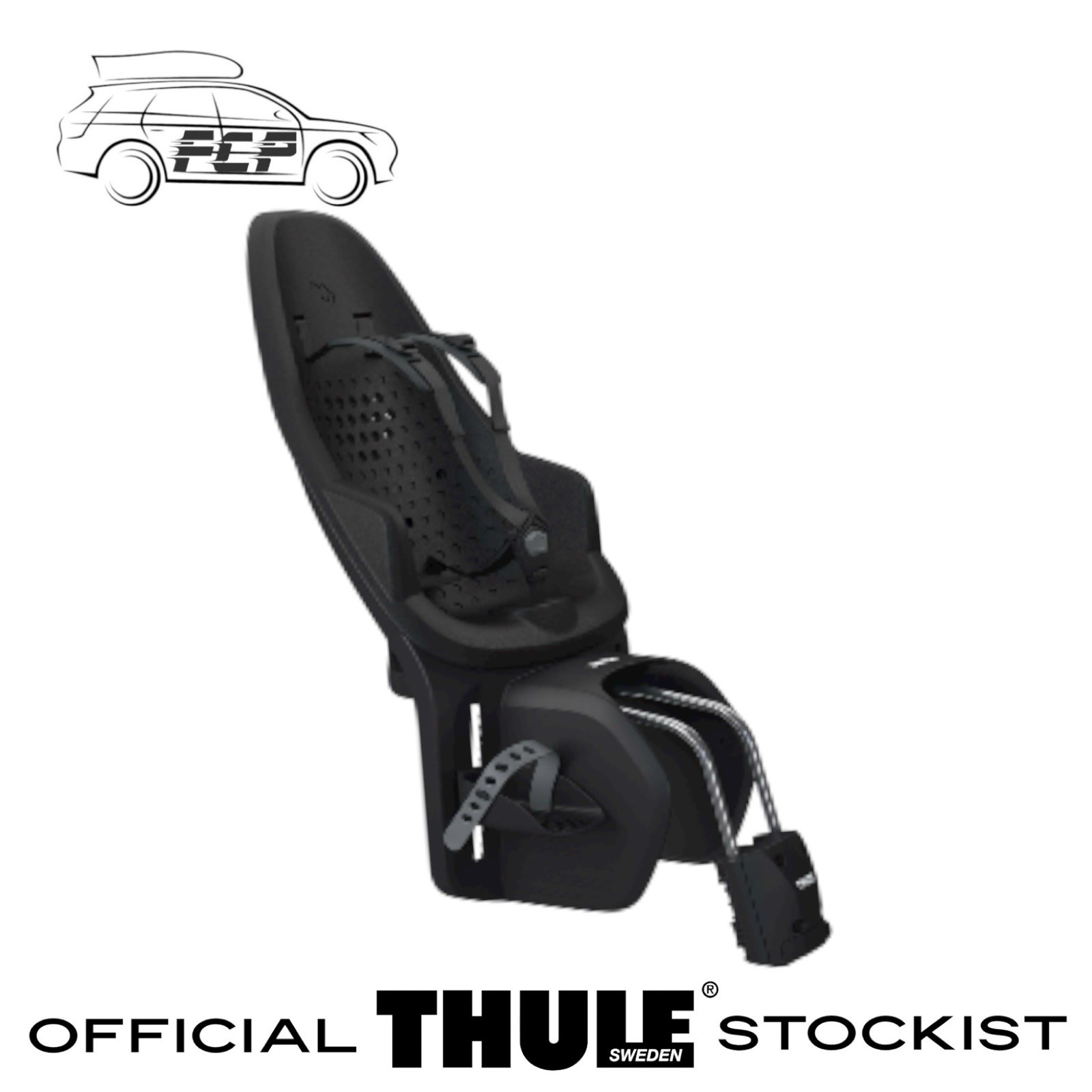 Thule Yepp 2 Maxi Frame Mounted Child Bike Seat - Midnight Black 12021301 NEW