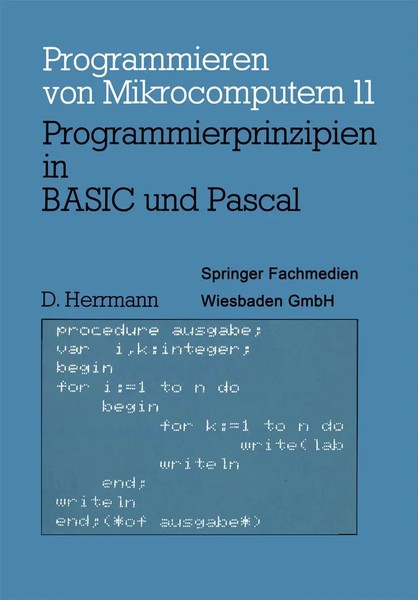 Dietmar Herrmann | Programmierprinzipien In Basic Und Pascal | Taschenbuch | Vii-image
