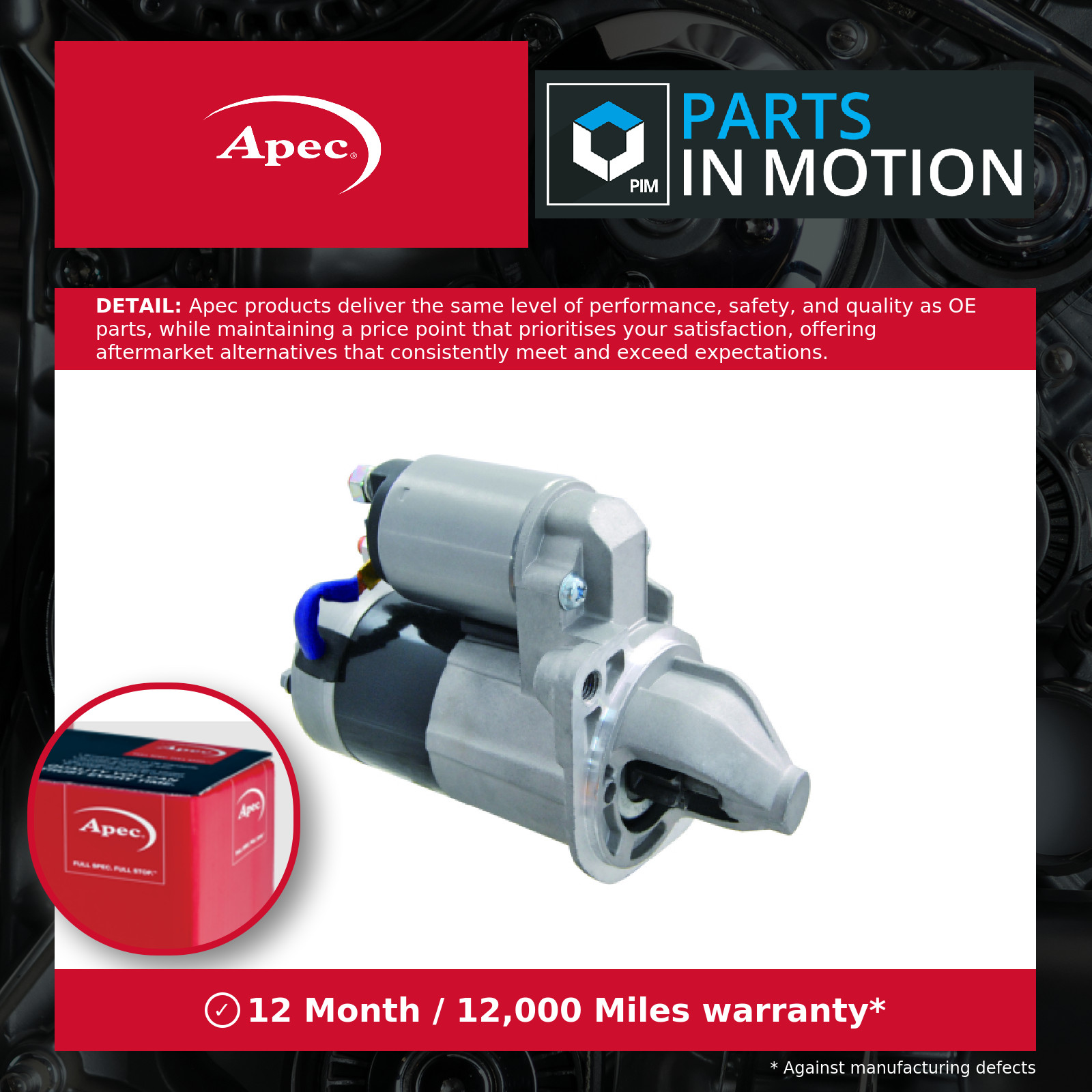 Starter Motor ASM1551 Apec 3610023170 3610023170RU 3610023171 Quality Guaranteed