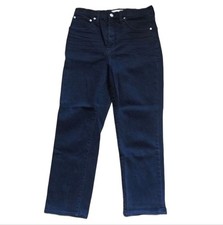 Madewell Classic Straight Jeans 28 Dark Gray High Rise Stretch Denim