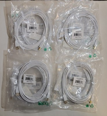 (Lot of 16) New Monoprice USB-A to USB-B 2.0 Cables - 28/24AWG Gold Plated,10ft