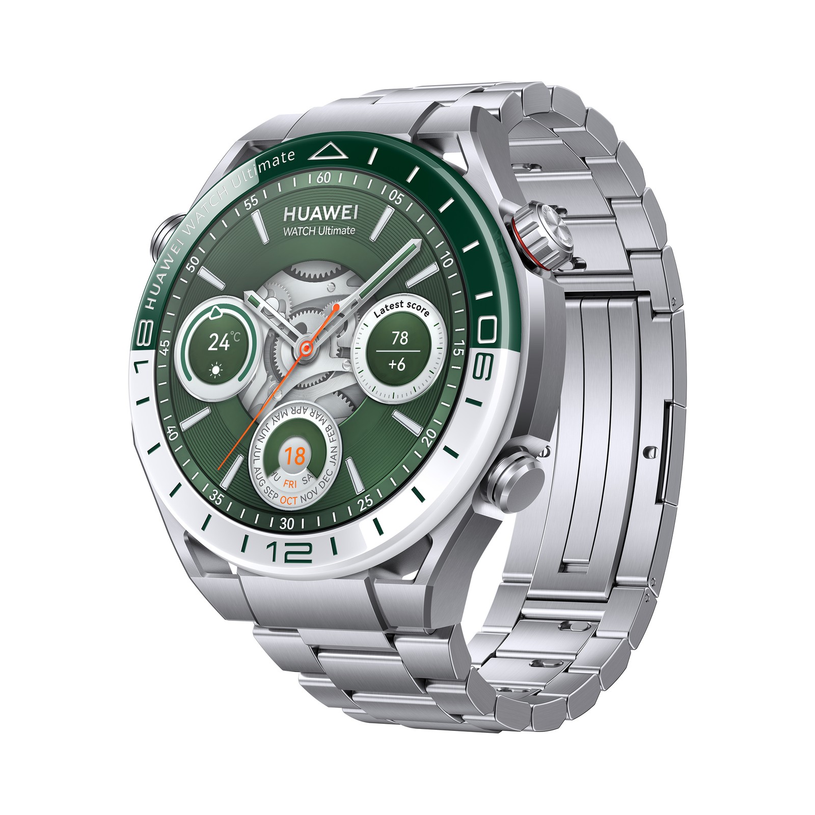 Huawei Watch Ultimate Zircon grün silber 32 GB 1,5'' AMOLED Smartwatch Unisex