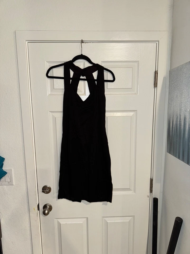 Mini Vestido Gótico Vintage Años 90 Jessica McClintock Gunne Sax Terciopelo Negro Talla 11/12 Foto 2 de 4