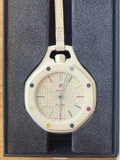 White rainbow   Audemars Piguet x Swatch Royal PopLeather Wristwatch