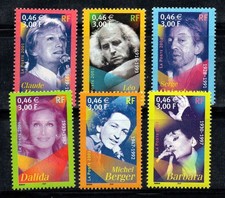 France 2001 Yv. 3391-3396 Neuf ** 100% Célébrités, artistes