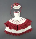 Vintage Handmade Crochet Dress Fit Barbie Doll Preowned Condition. No Doll As Is