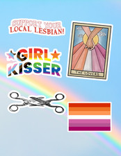 Lesbian Pride Gay pride 4pc Sticker Pack