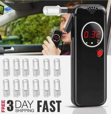 MARKENLOS Alkoholtester Promilletester Alkomat Polizeigenau Alcohol Tester +12 Mundstücke